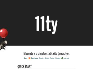 Screenshot of https://www.11ty.dev/