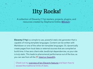 Screenshot of https://11ty.rocks/