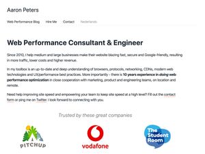 Screenshot of https://www.aaronpeters.nl/