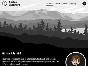 Screenshot of https://alistairshepherd.uk