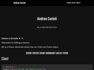 Screenshot of https://www.andreacorinti.com/
