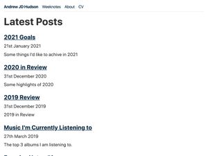 Screenshot of https://andrewhudson.dev
