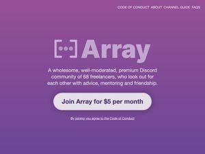 Screenshot of https://array.chat/