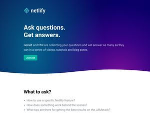 Screenshot of https://ask.netlify.com