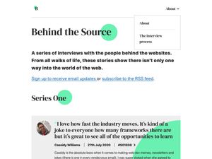 Screenshot of https://www.behindthesource.co.uk/
