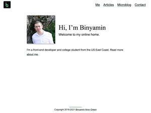 Screenshot of https://www.binyam.in/