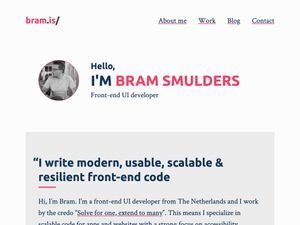 Screenshot of https://bram.is/