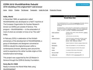 Screenshot of https://worldwideweb.cern.ch/