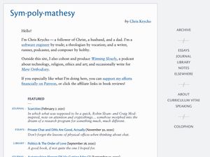 Screenshot of https://v5.chriskrycho.com