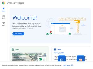 Screenshot of https://developer.chrome.com/