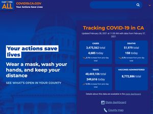 Screenshot of https://covid19.ca.gov/