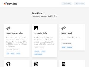 Screenshot of https://devsites.netlify.app