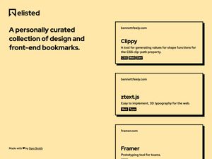 Screenshot of https://elisted.org/