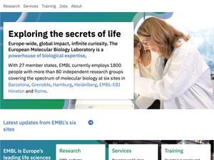 Screenshot of https://www.embl.org/