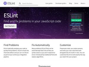 Screenshot of https://eslint.org/