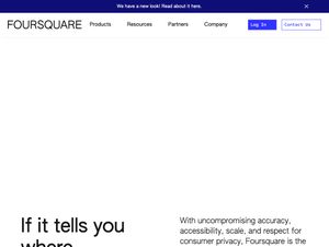 Screenshot of https://foursquare.com/