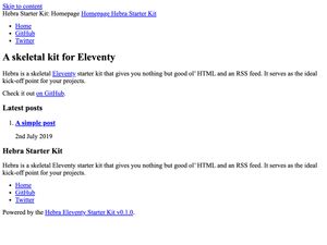 Screenshot of https://hebra.dev/