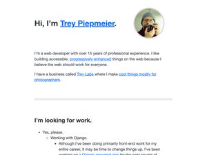 Screenshot of https://hire.treypiepmeier.com/