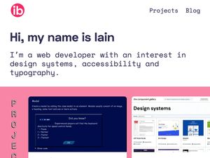 Screenshot of https://iainbean.com/