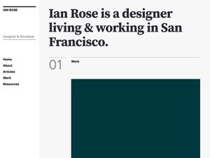 Screenshot of https://www.ianrose.me/