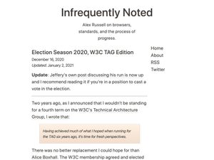 Screenshot of https://infrequently.org/