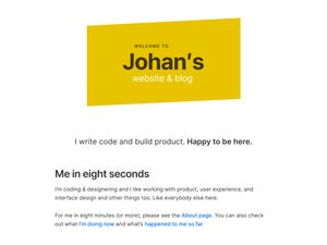 Screenshot of https://johanbrook.com/