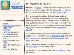 Screenshot of https://justus.ws/
