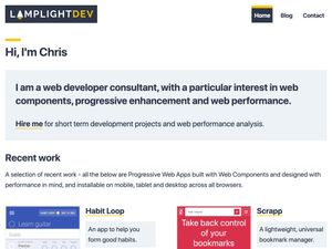 Screenshot of https://lamplightdev.com/
