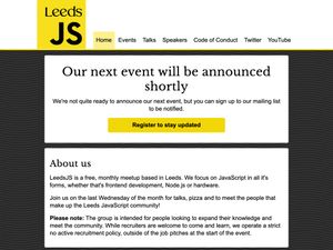 Screenshot of https://leedsjs.com/