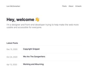 Screenshot of https://levimcg.com/