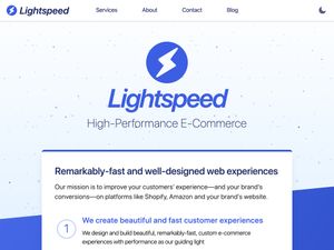 Screenshot of https://reachlightspeed.com/