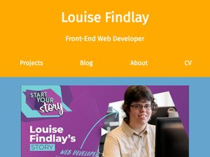 Screenshot of https://louisefindlay.com