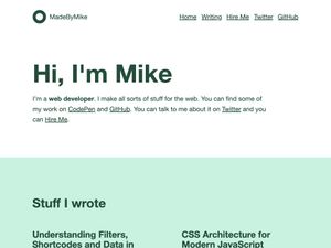 Screenshot of https://www.madebymike.com.au