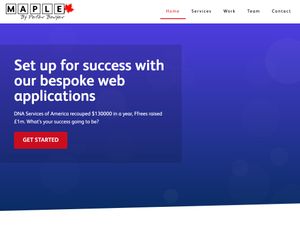 Screenshot of https://www.mapledesign.co.uk/