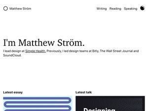 Screenshot of https://matthewstrom.com/