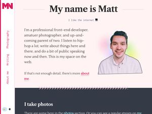 Screenshot of https://www.mattnortham.com/