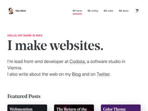 Screenshot of https://mxb.dev/