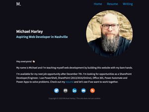 Screenshot of https://mharley.dev
