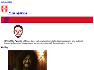 Screenshot of https://www.mikeaparicio.com/