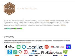 Screenshot of https://mochajs.org/