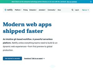 Screenshot of https://www.netlify.com/