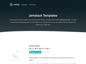 Screenshot of https://templates.netlify.com/