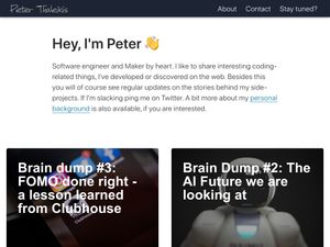 Screenshot of https://peterthaleikis.com/