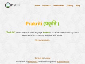 Screenshot of https://prakriti.care/