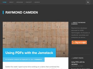 Screenshot of https://www.raymondcamden.com/