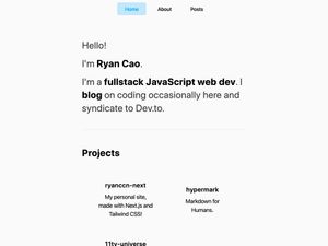 Screenshot of https://ryanccn.dev
