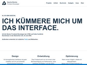 Screenshot of https://saschadiercks.de