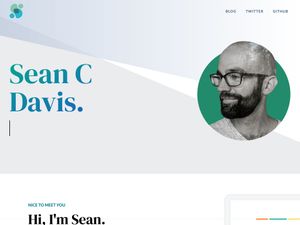 Screenshot of https://www.seancdavis.com/