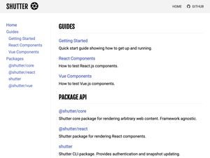 Screenshot of https://docs.shutter.sh/