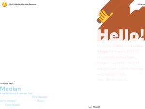 Screenshot of https://splitinfinities.com/